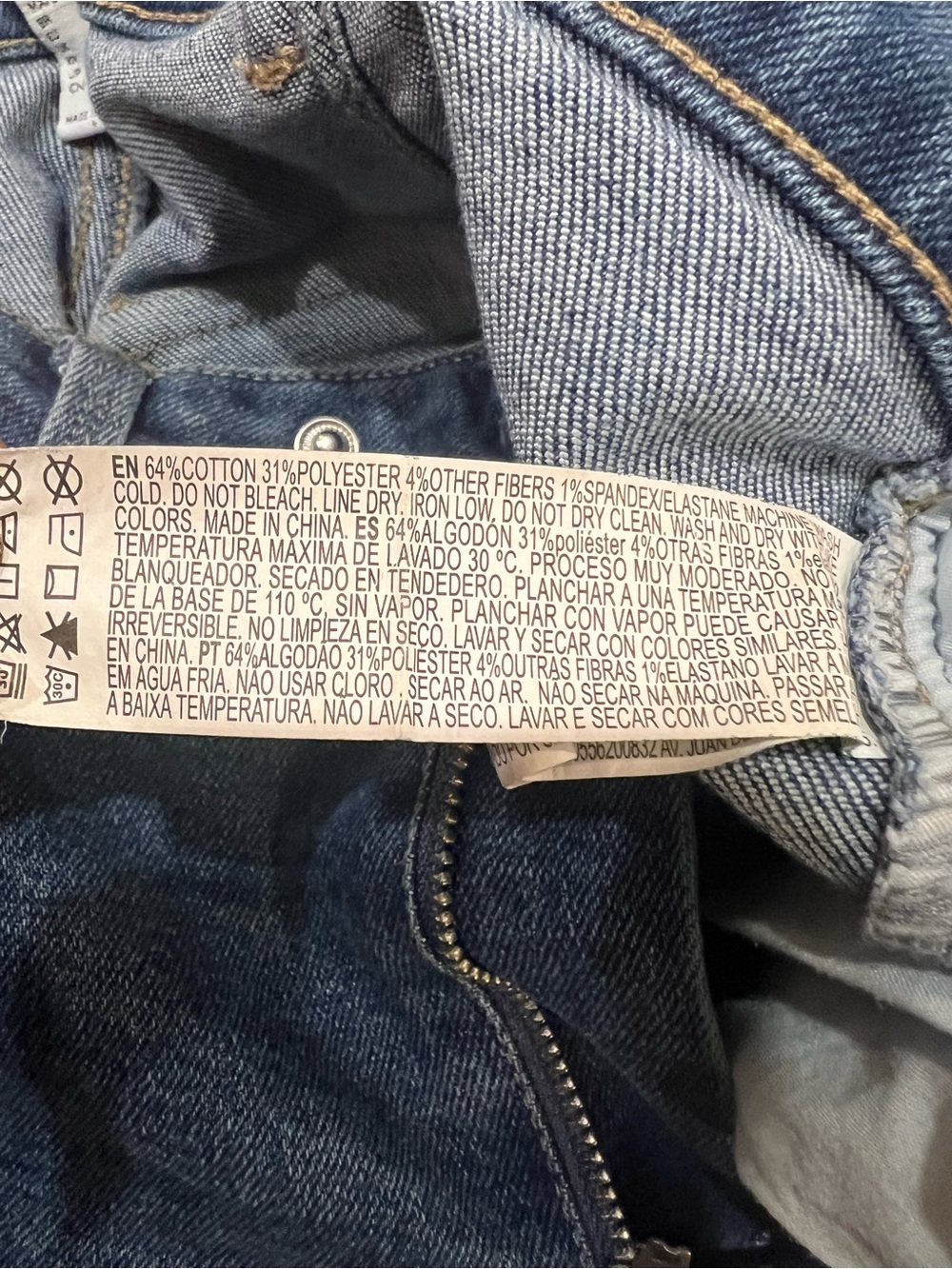 Forever 21 Womens 28 Cargo Flare Jeans High Rise Stretch Y2K Utility Blue Denim - Picture 5 of 10
